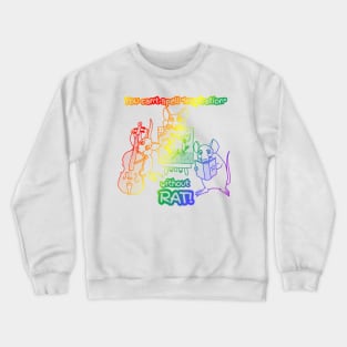 Can't Spell Inspiration Without Rat (Rainbow Version) Crewneck Sweatshirt